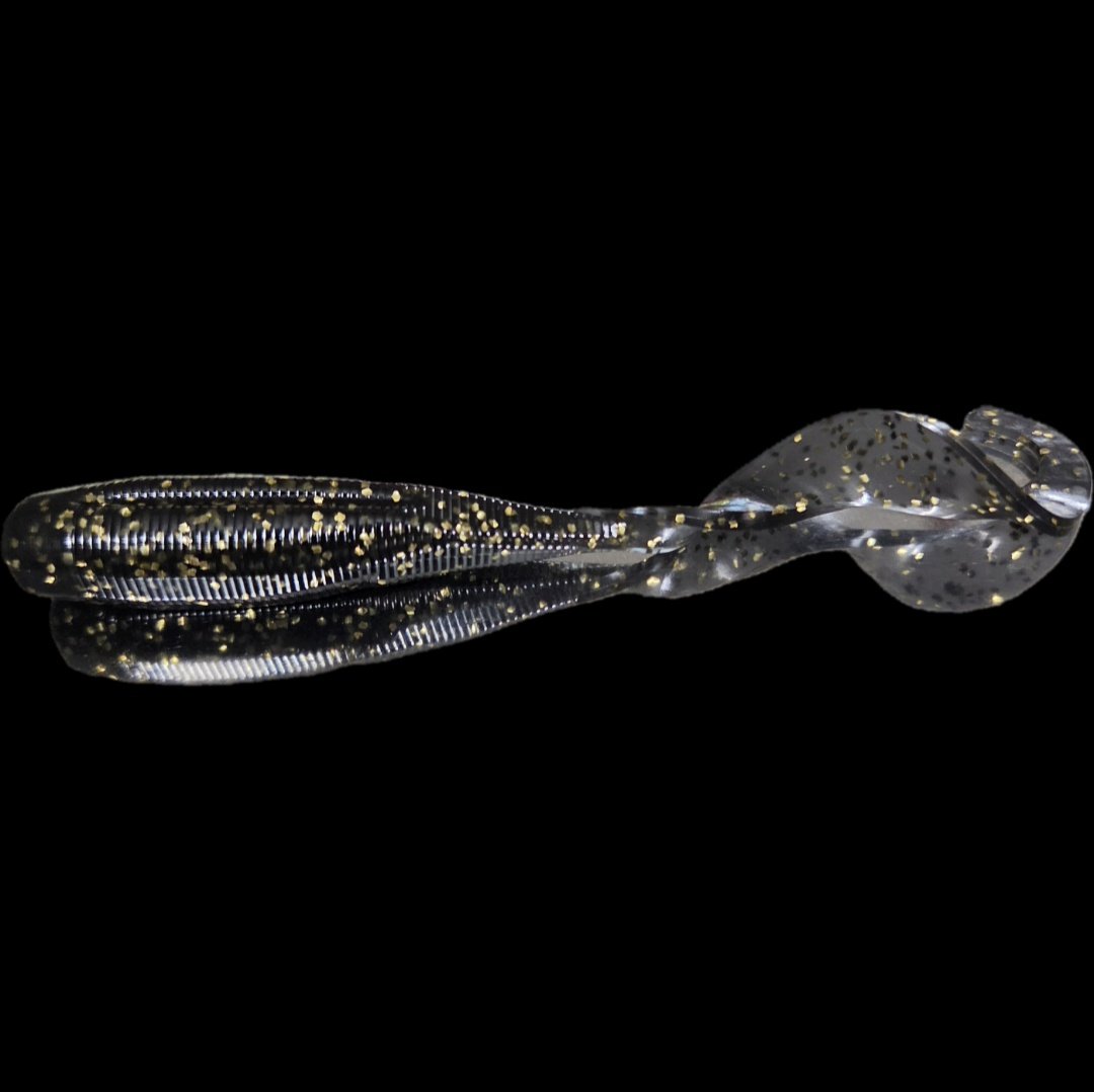 Black and gold saltwater grub for inshore fishing limit out lures