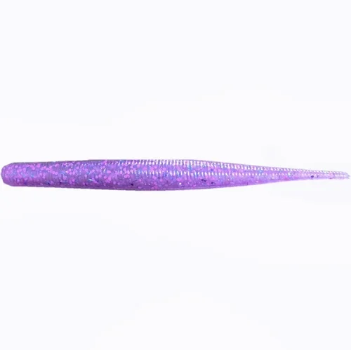 Purple Shimmer Straight Tail Worm Bait.webp