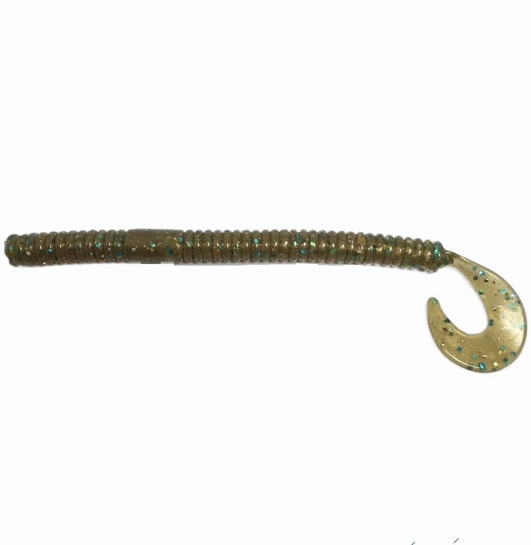 Seaweed Green Curly-tail Worm 4.5