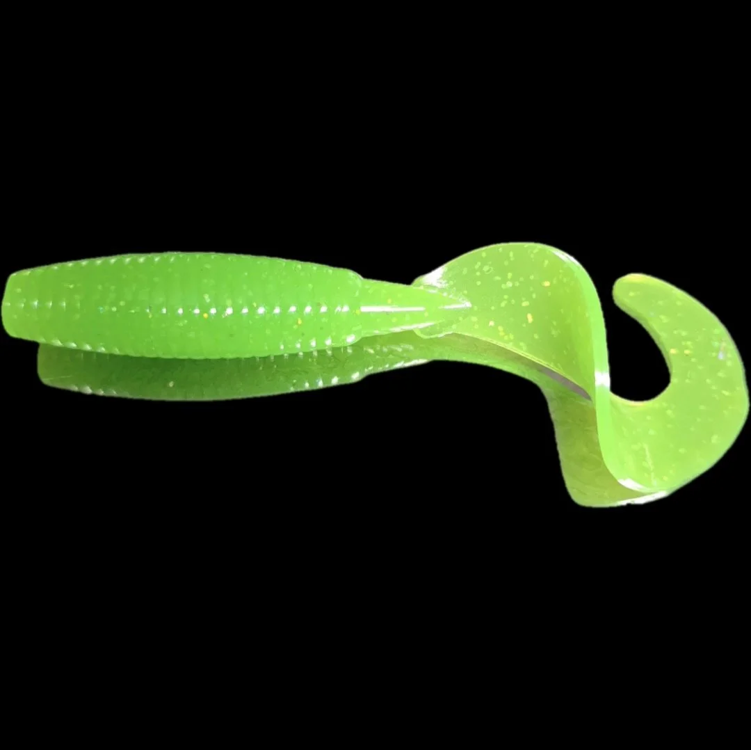 Electric-lime-4IN-GRUB-CUSTOM-LIMITOUTLURES