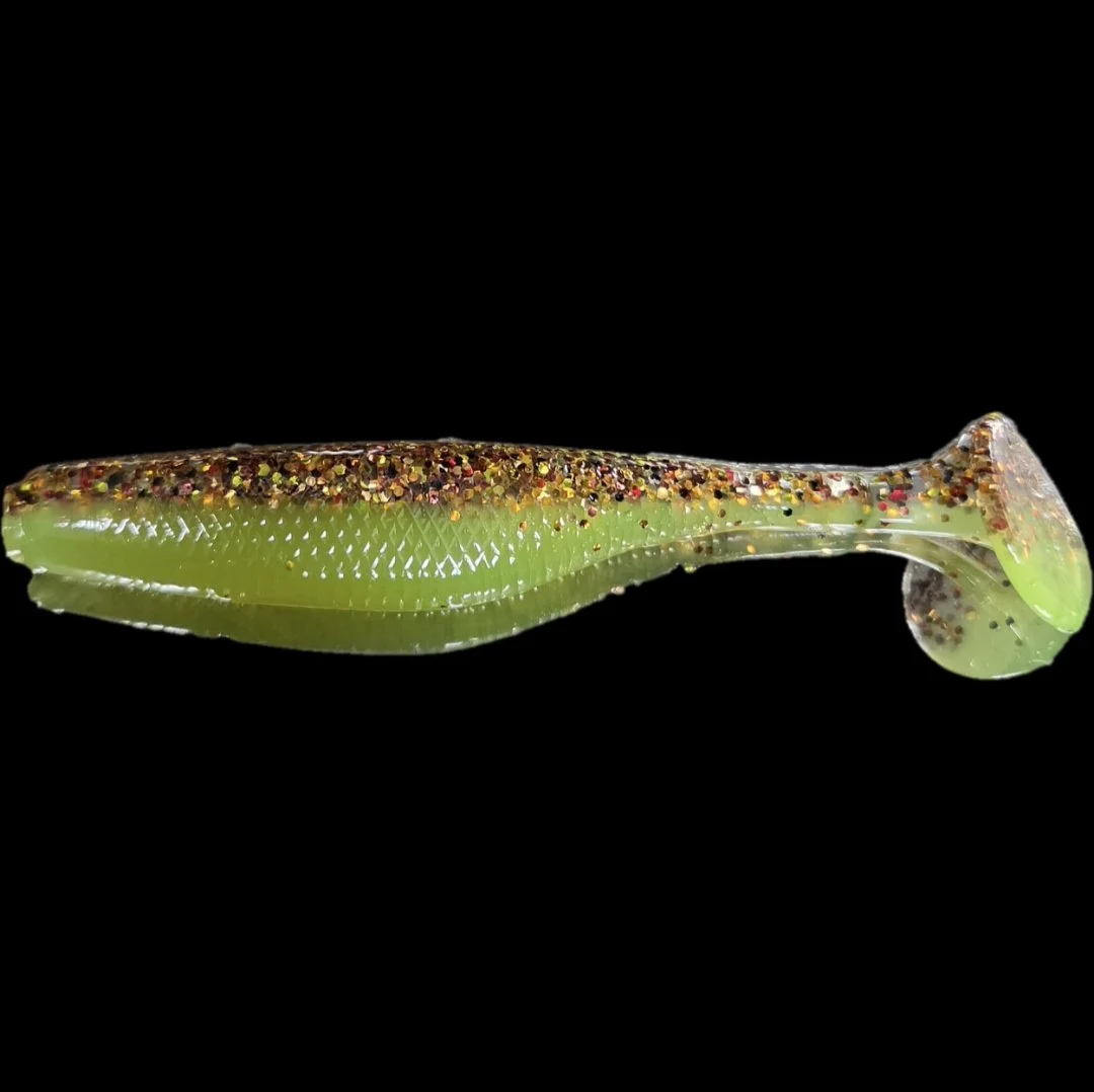 Chickenhead custom soft plastic 3.8 avenger paddle-tail limit out lures