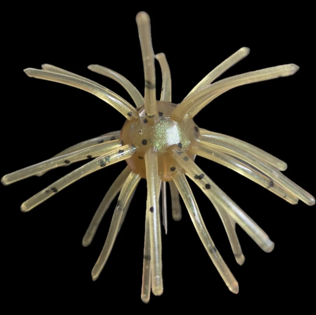 Mossy Metallic 2.5-inch coike urchin soft plastic  bait