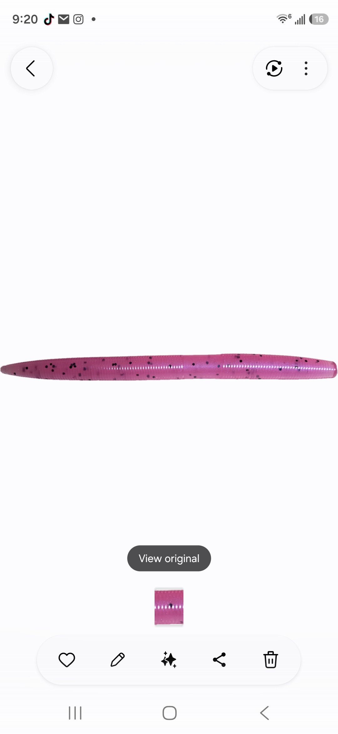 Dragon fruit Pink Stick worm 5-inch Gary Yamamoto Custom Baits.