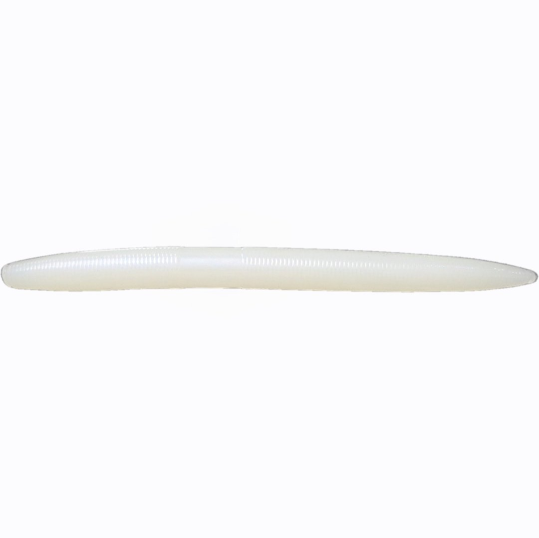 White senko5-inch stick worm by Zoom