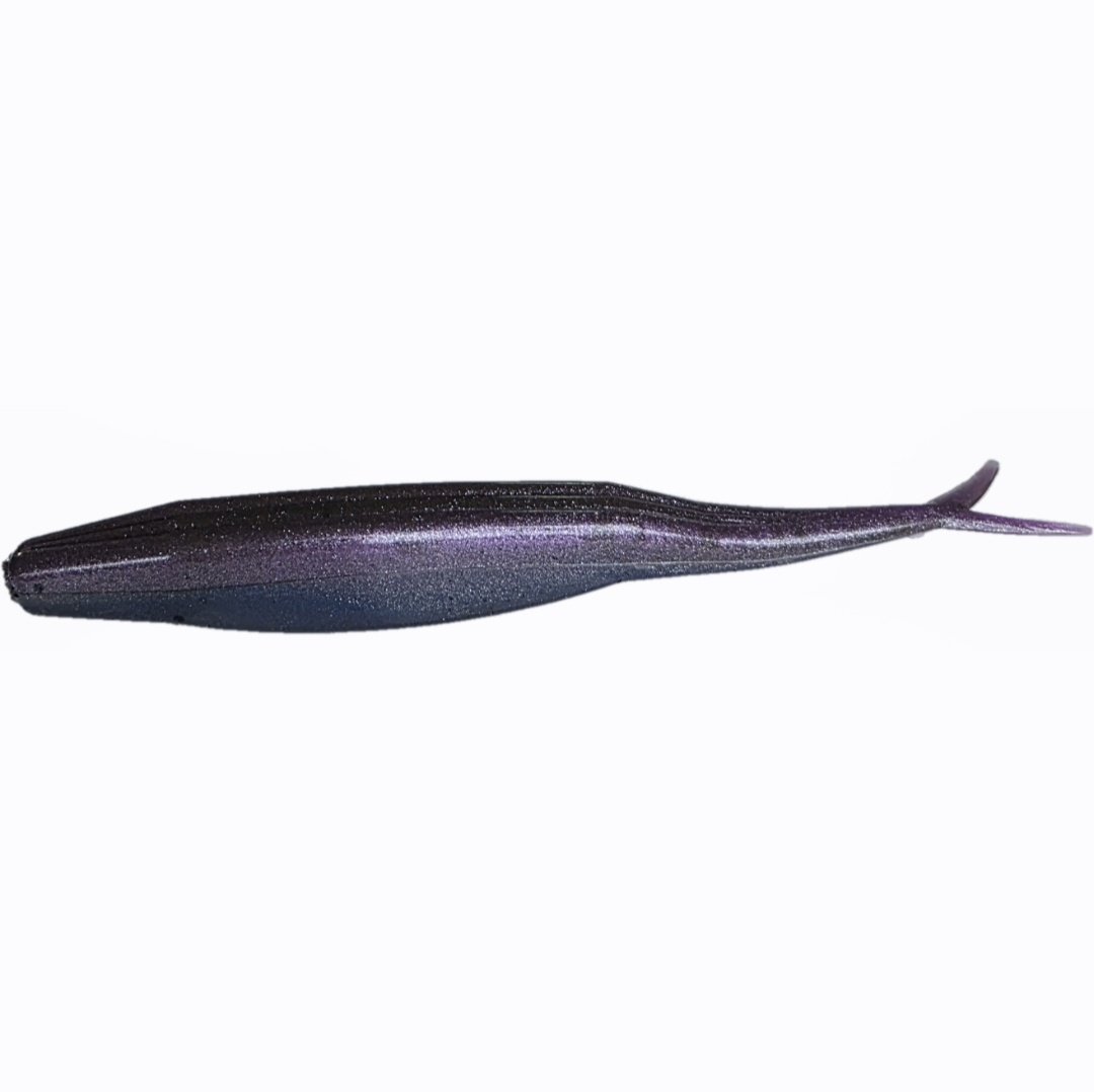 5inch-Split-tail Shad fluke -purple-shadow