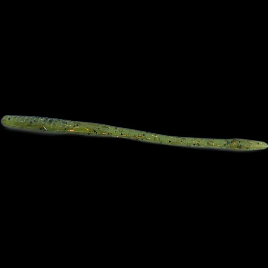 green with gold and black glitter 6 inch roboworm limit out lures