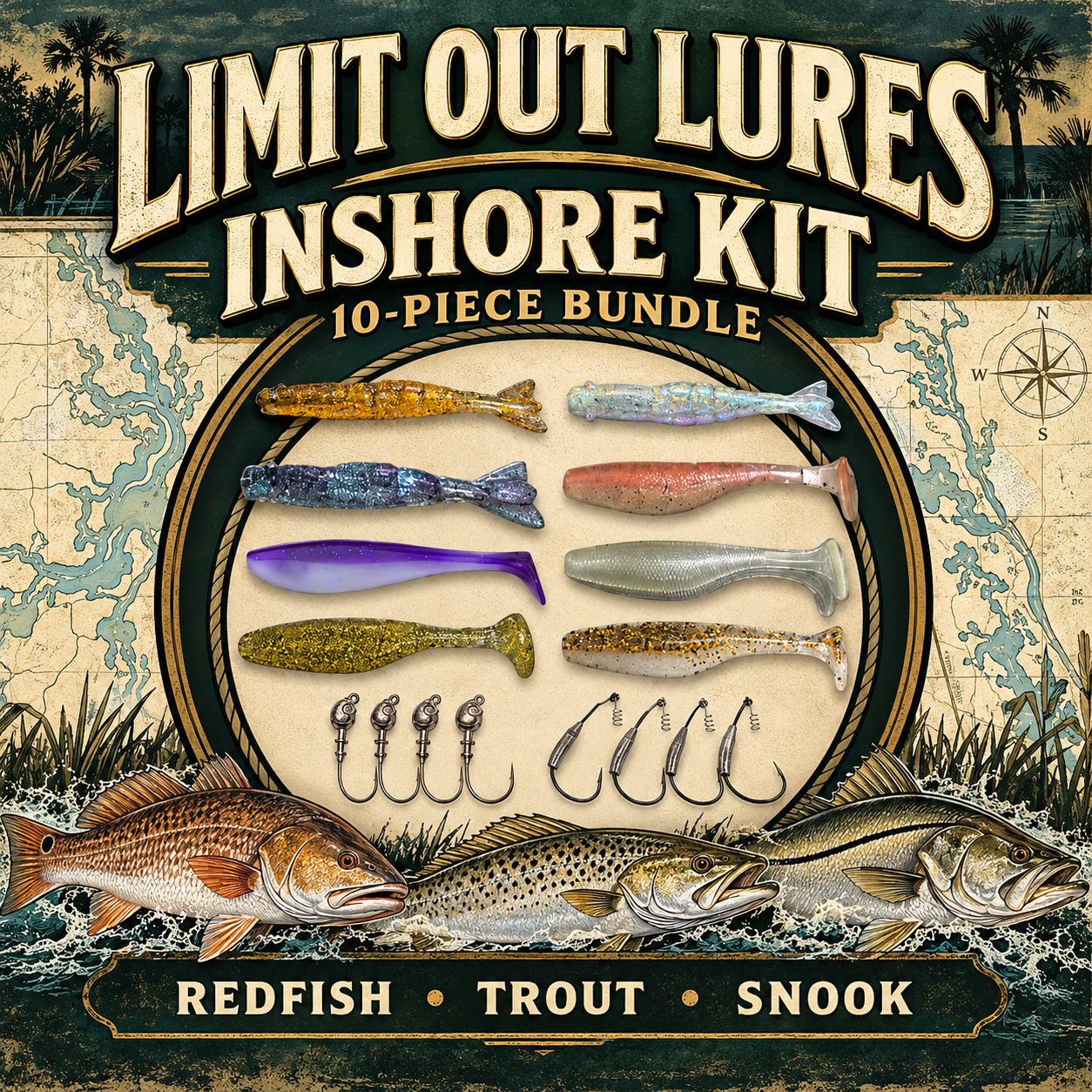 Inshore Fishing Starter Kit | 10pc Bundle