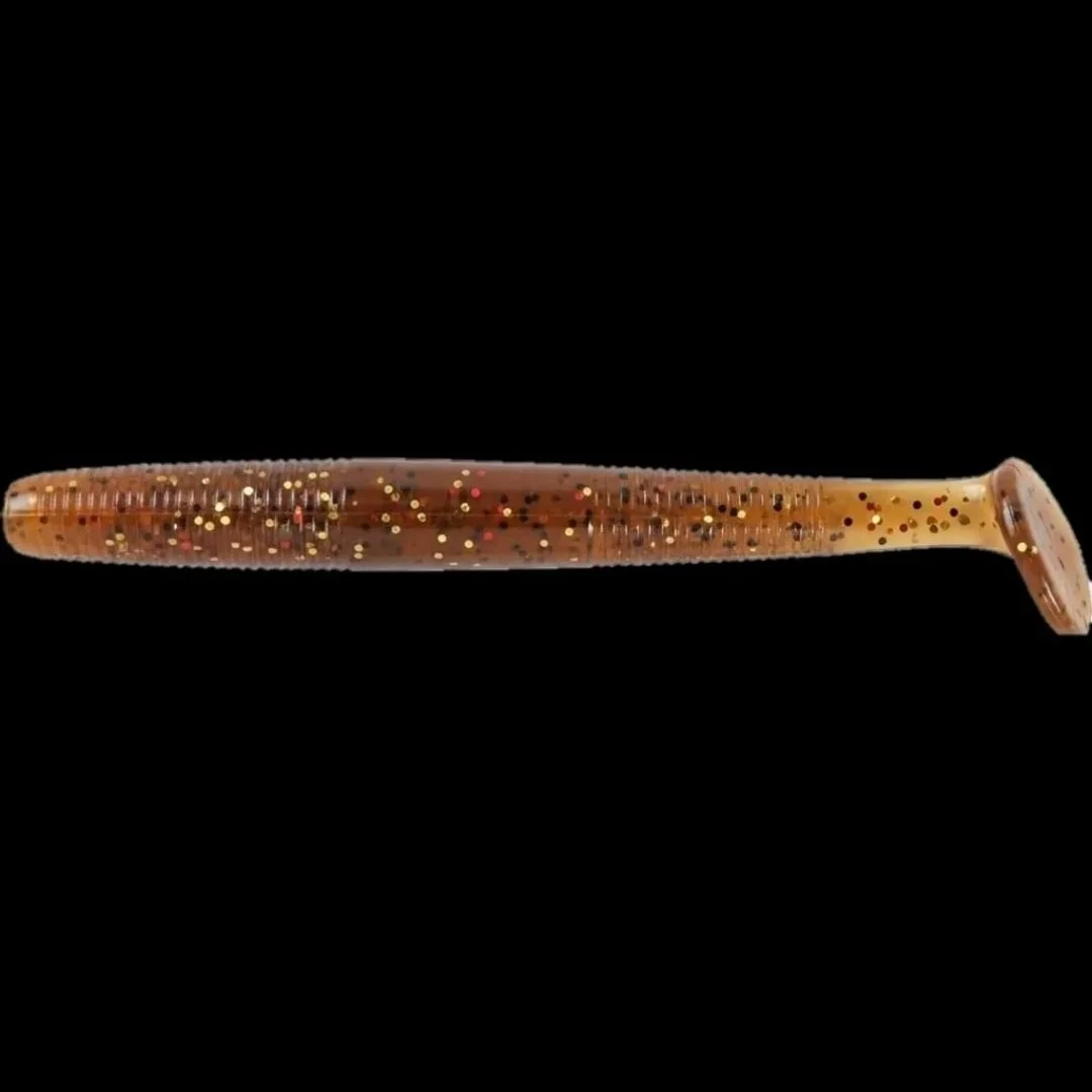 rootbeer color paddletail worm for muddy water bass fishing limit out lures
