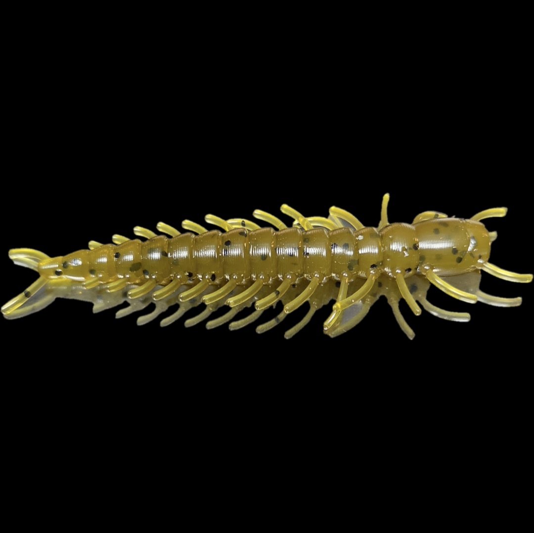 Limit-Out-Lures-Custom-Grub-Hellgrammite-Soft-Plastic-Bug-3-Inch-Green-Pumpkin
