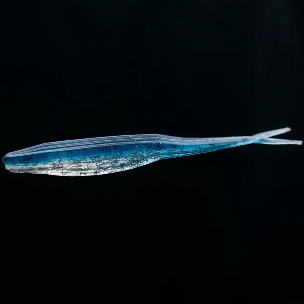 Midnight blue 5 inchsoft plastic split tail jerk Bait limit out lures