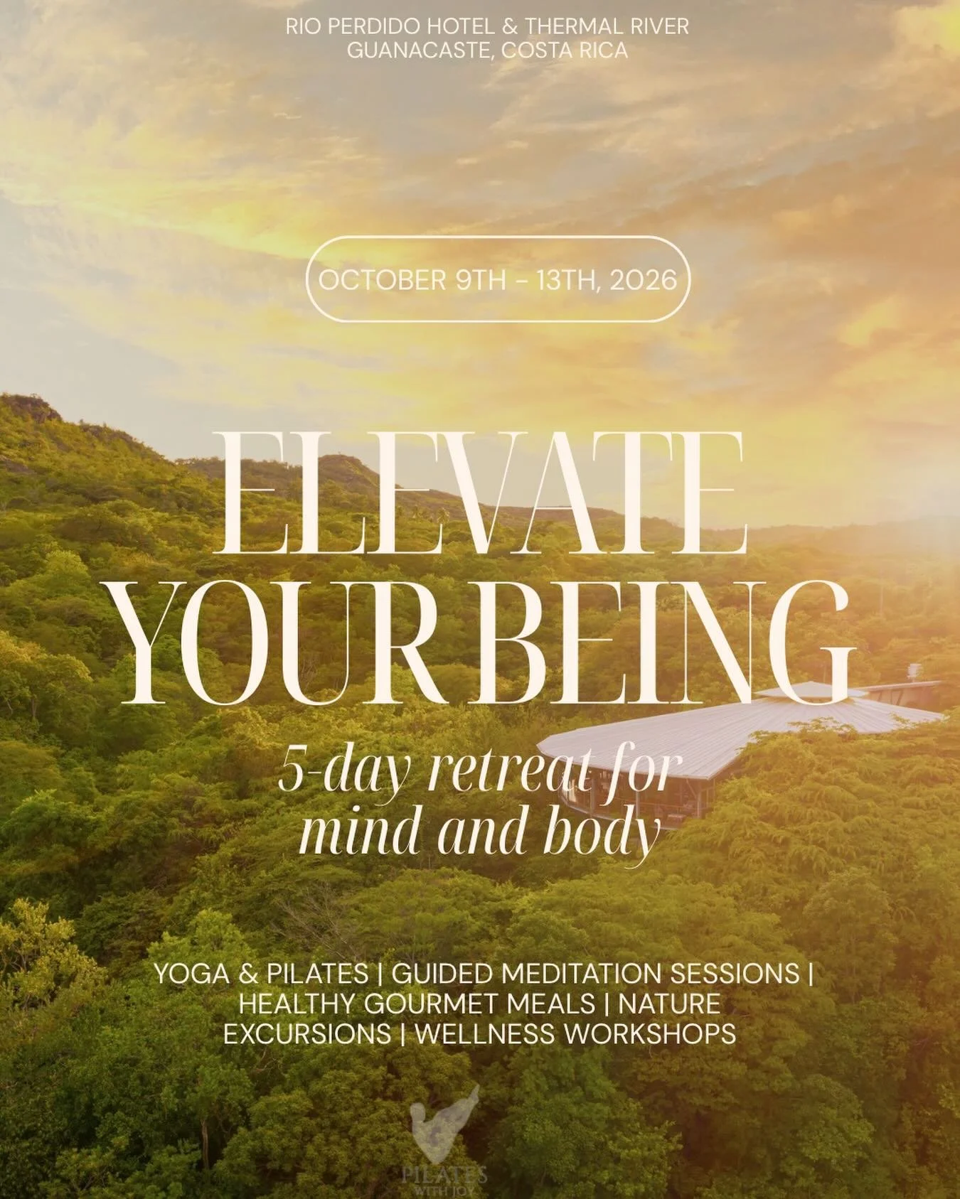 You don&rsquo;t need another vacation.
You need space to breathe. To move with intention. To reconnect to the person you&rsquo;re becoming.
Imagine waking up in the Costa Rican jungle. Sunrise Pilates. Thermal river soaks. Guided meditation under ope