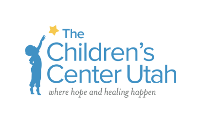 The Children’s Center Utah logo with a blue child silhouette, yellow star, and the tagline “where hope and healing happen.”