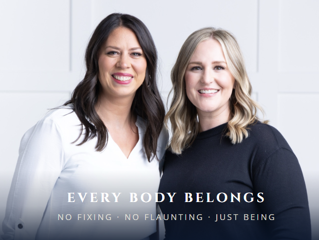 The Eating Disorder Consultants, standing together with text reading “Every Body Belongs — No Fixing, No Flaunting, Just Being.”