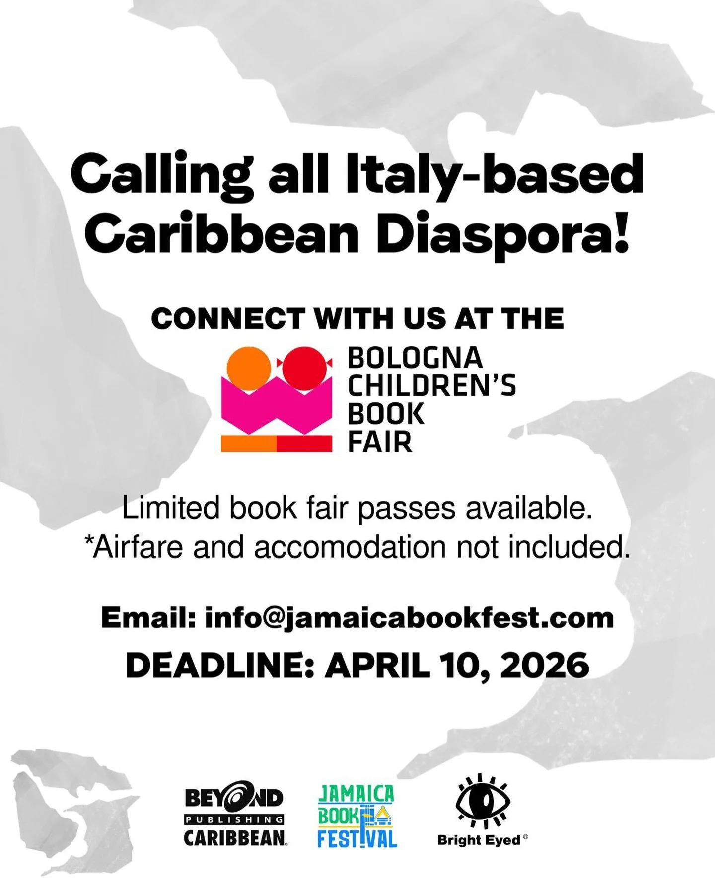 We&rsquo;re excited to be heading to Italy as the Caribbean delegation for @bolognachildrensbookfair 🙌🏾

Our work is very big on community and we&rsquo;d love to extend an exclusive invitation to Caribbean nationals in that region to attend and sup