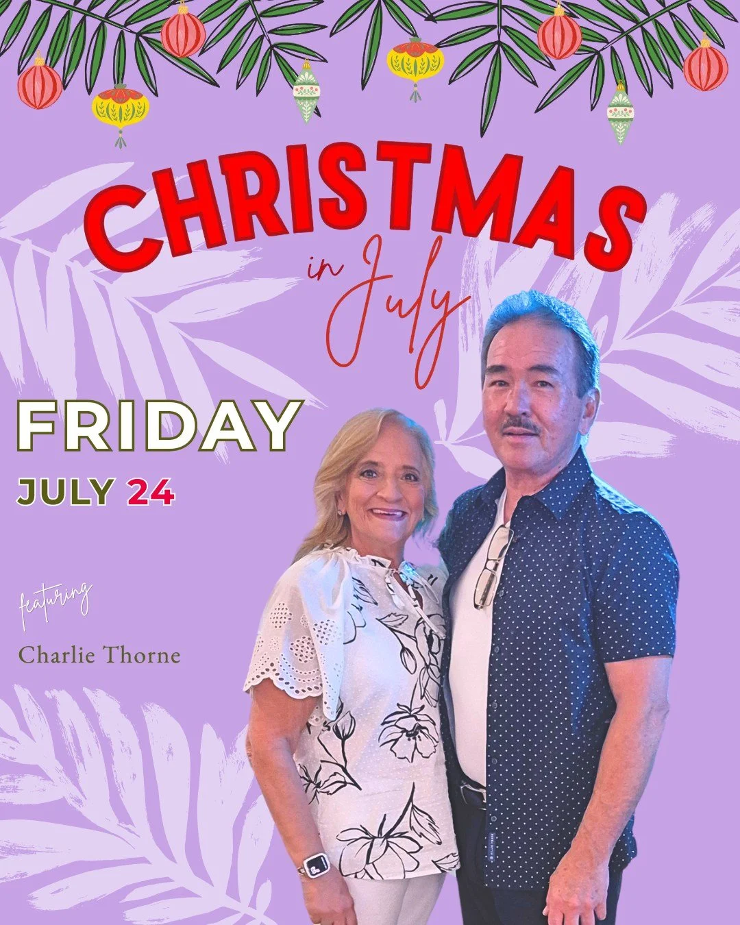 🌺🎶 Bring on the island vibes at Christmas in July!

We're excited to welcome Charlie Thorne to the corner of Broad Street and Remington Avenue this Friday from 4:00&ndash;7:00 PM. Charlie's island inspired sound is the perfect backdrop for an eveni