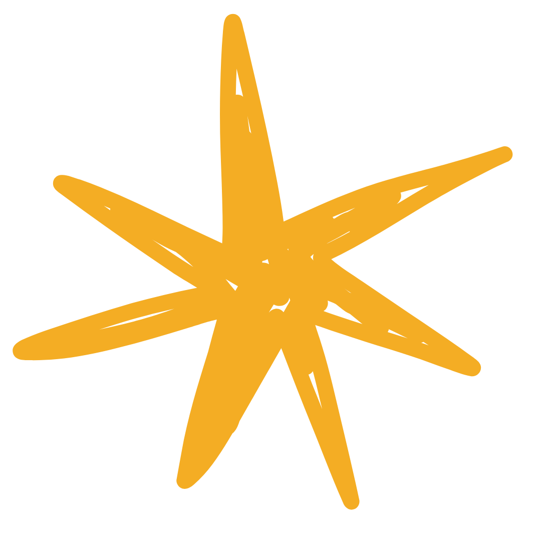 Yellow starfish with five arms on a black background.