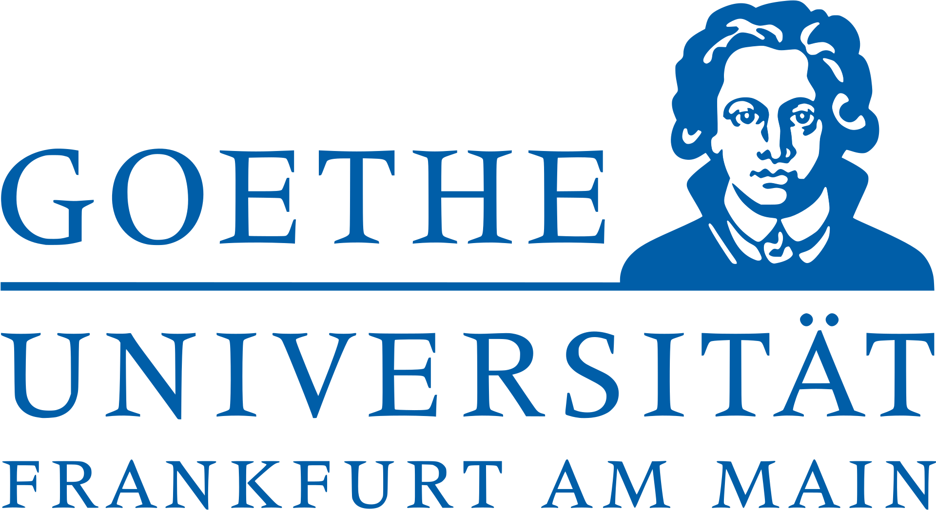 The logo of Goethe University Frankfurt, featuring a stylized portrait of Goethe and the university's name.