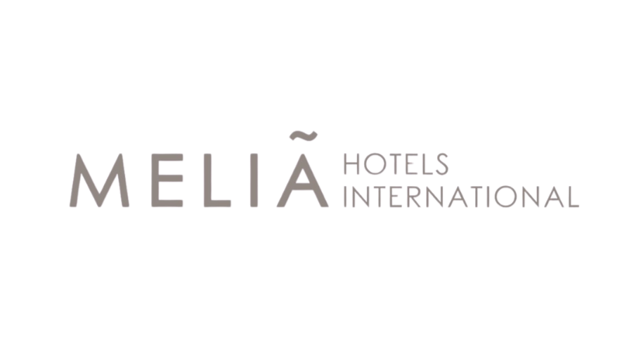 Logo for Melia Hotels International with the brand name in stylized gray text