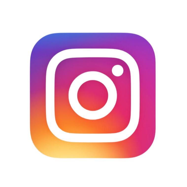 Instagram logo with a colorful gradient background
