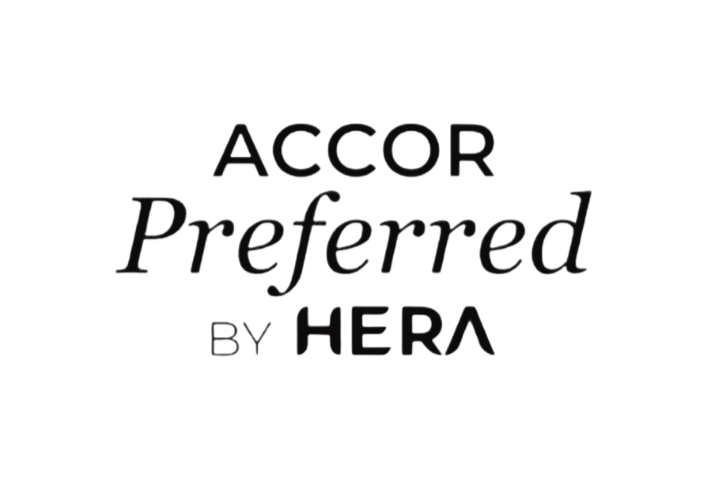 Text reads 'Accor Preferred by HERA' in different fonts and sizes.