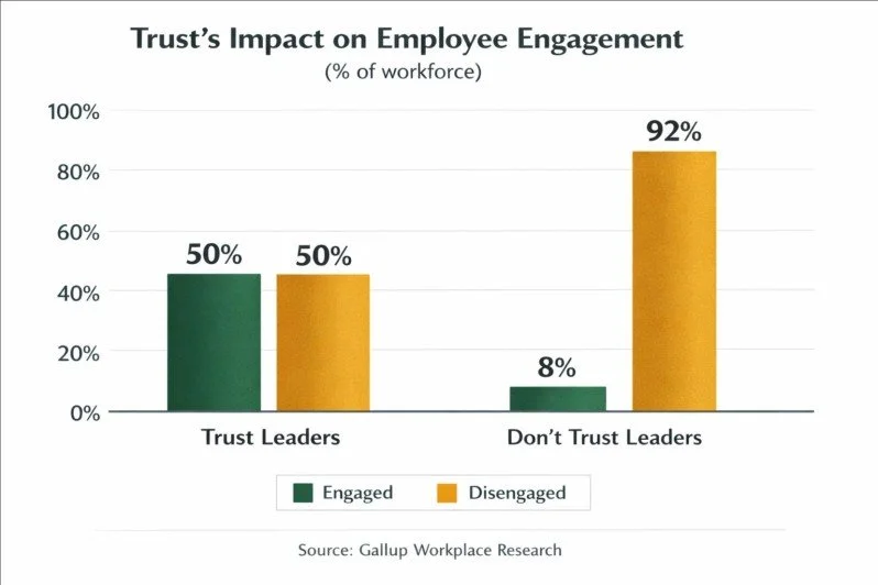 The Cost of Performance Without Trust in Modern Organizations
