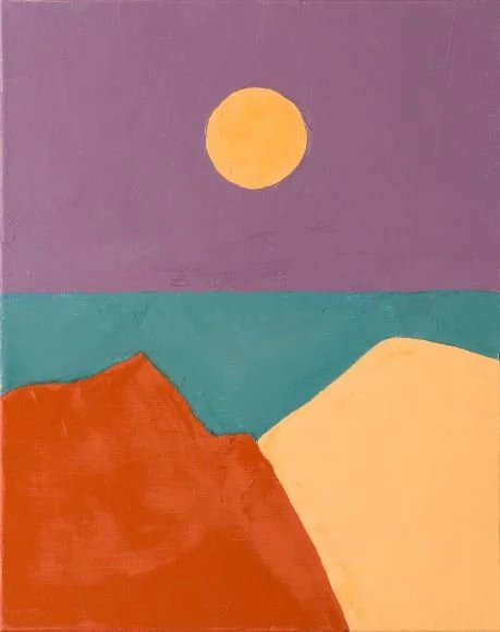 Untitled (2015) — Etel Adnan, Oil on canvas, 41 × 33 cm