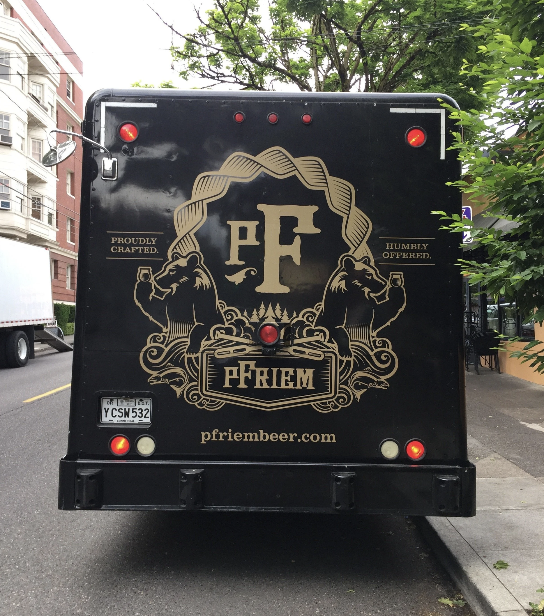 Pfriem Beer delivery truck graphics
