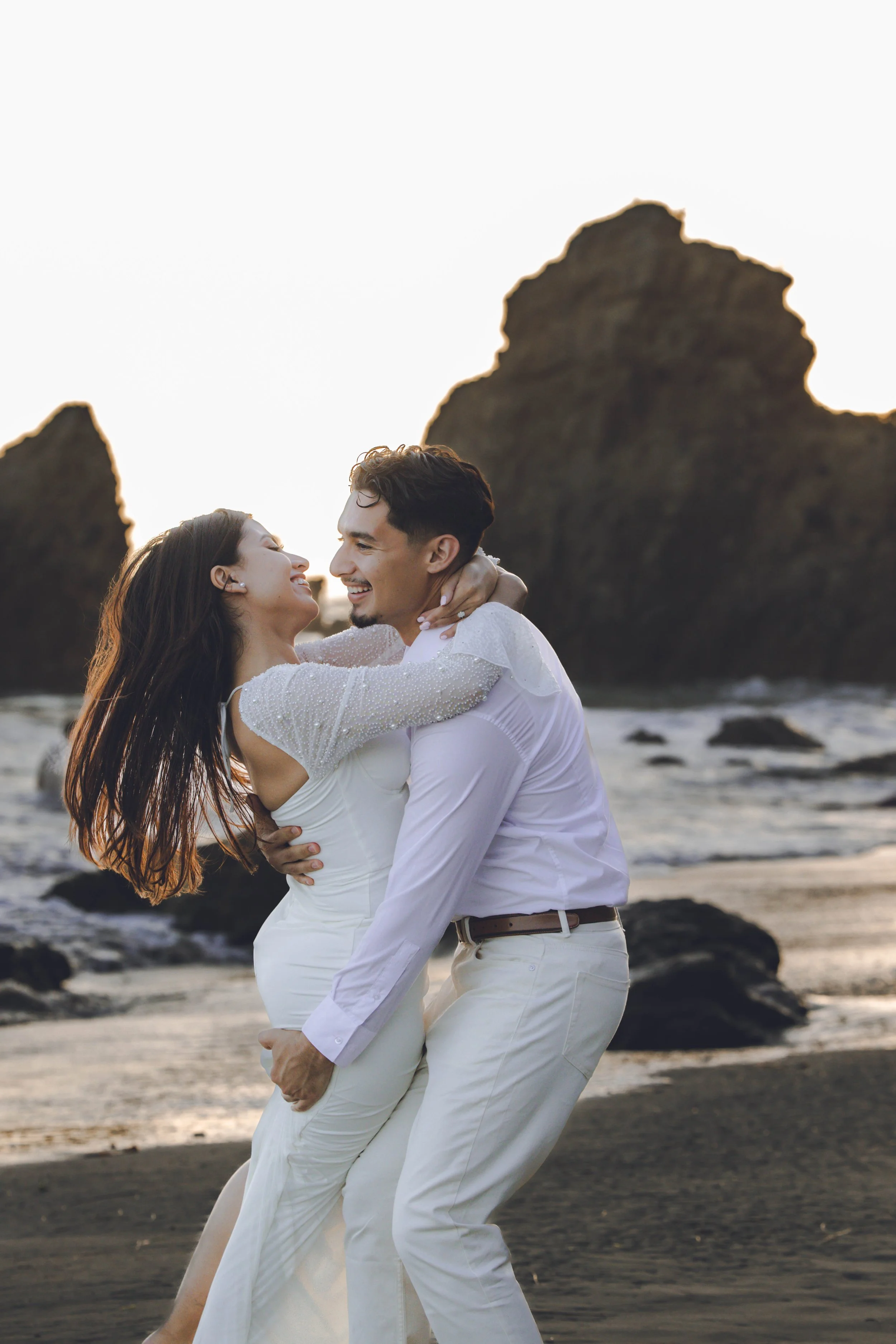 Laurie’s customers, Larissa and Emmett, just married walking off the aisle together.