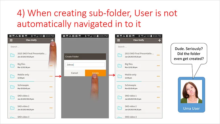 Excerpt from the heuristic evaluation I authored.