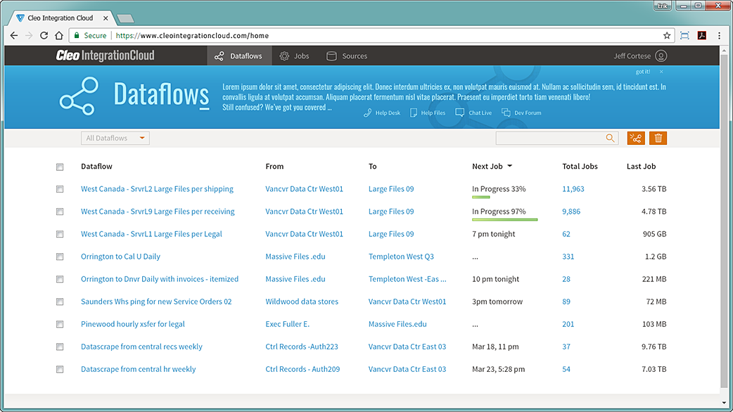 My 2.0 proposed look-and-feel update. Usability tests proved users preferred this design to Cleo’s legacy aesthetic by a 4 to 1 margin.