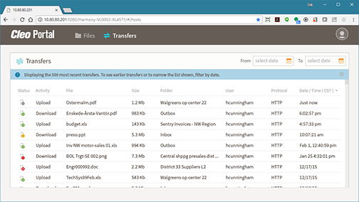 Production screenshot.