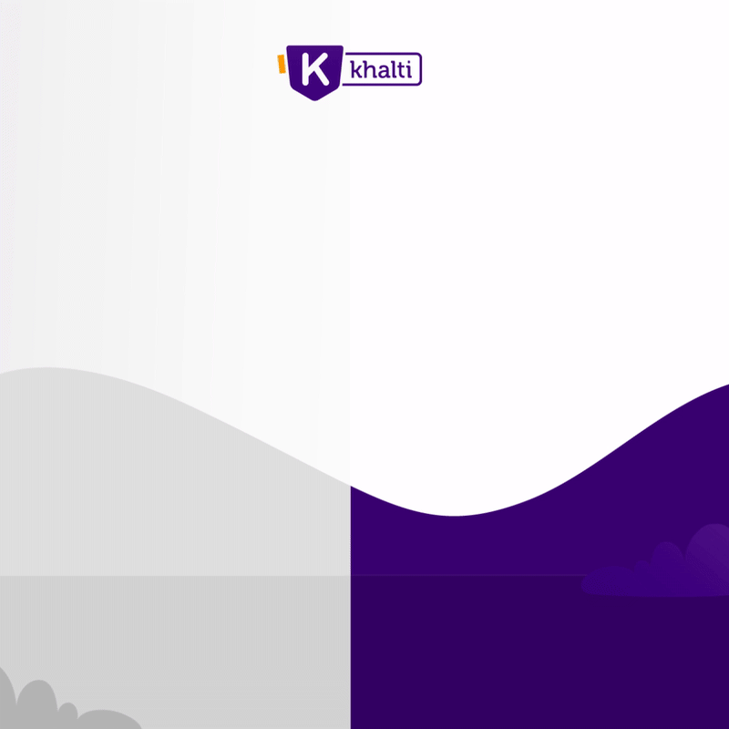 Khalti logo on a modern, abstract background with white, gray, and purple colors.