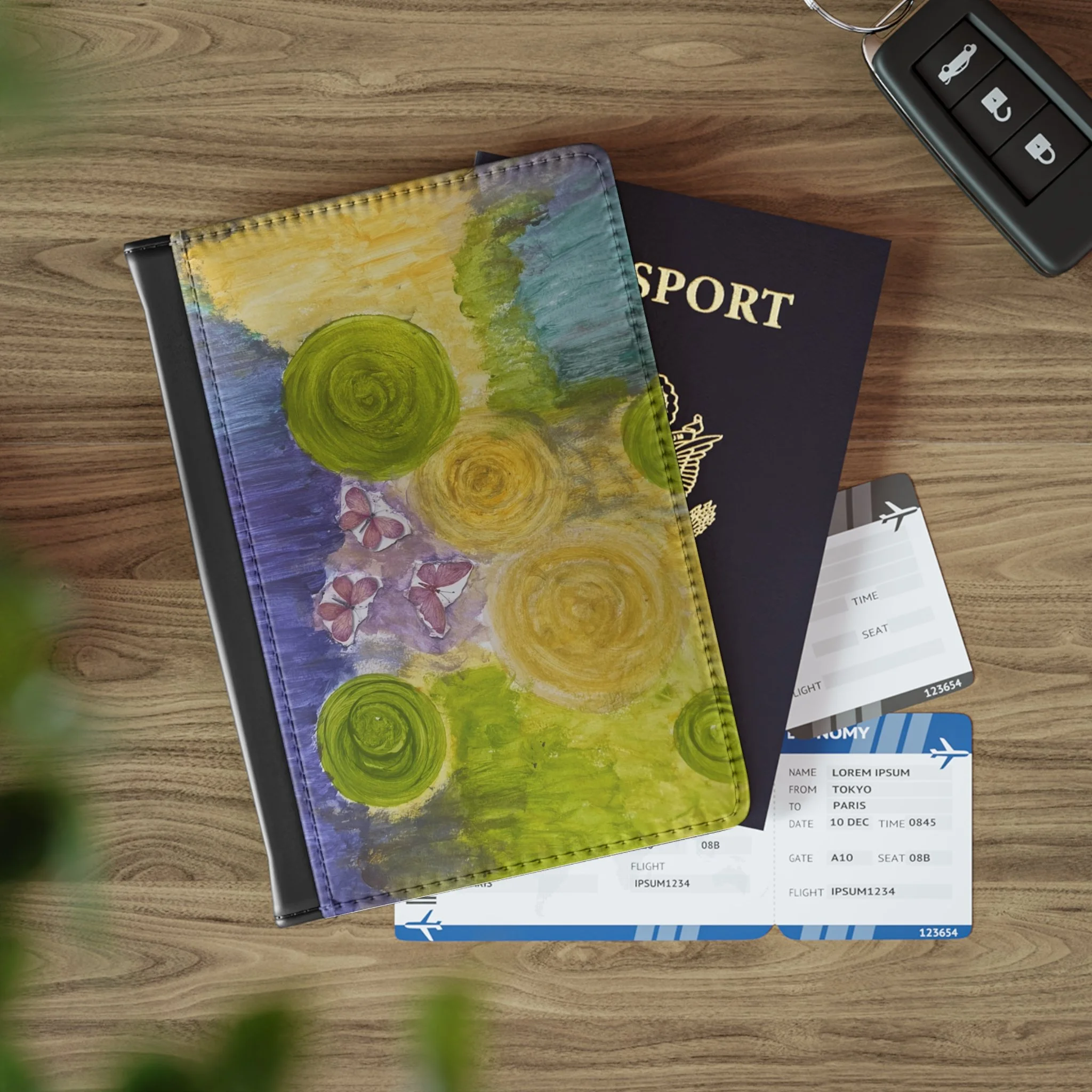 Passport Cover — Travel Wallet (#2 Fairies on Earth -Radiance)