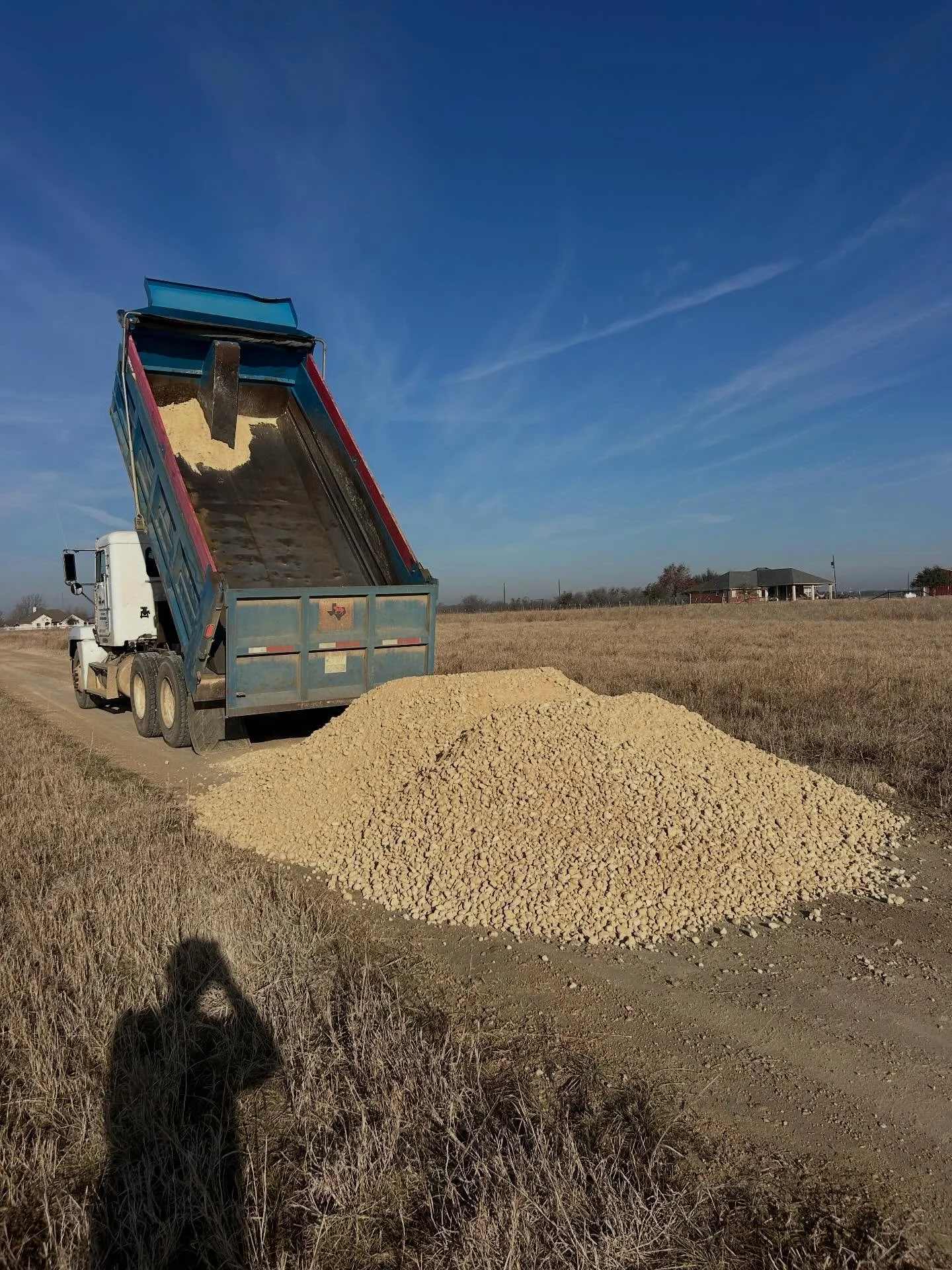 Gravel road maintenance outside Temple #templetx #construction #dirtwork