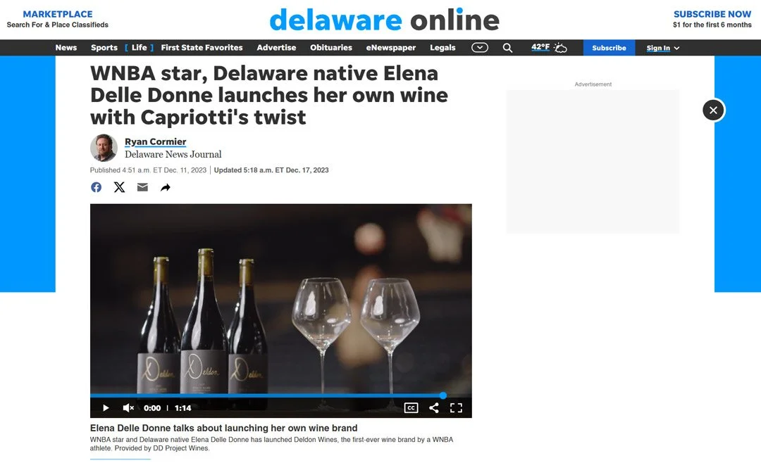WNBA star, Delaware native Elena Delle Donne launches her own wine with Capriotti's twist.