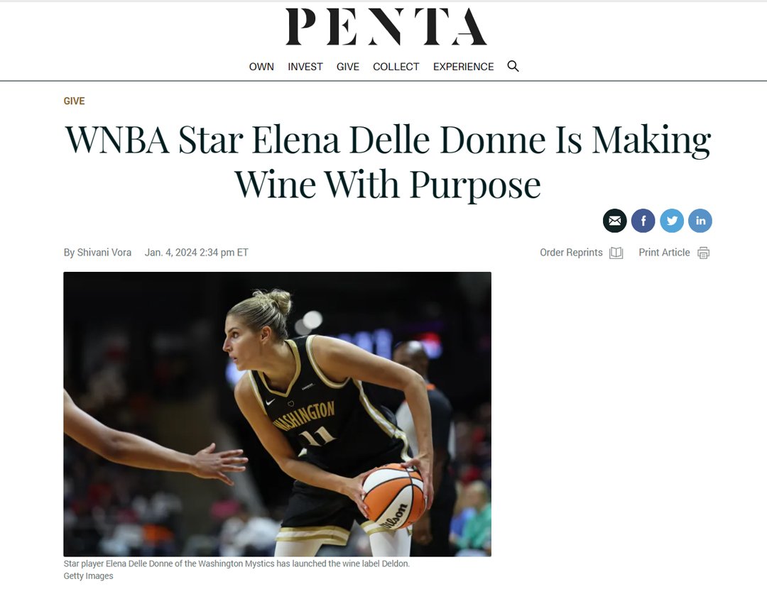 WNBA Star Elena Delle Donne is making wine with purpose.