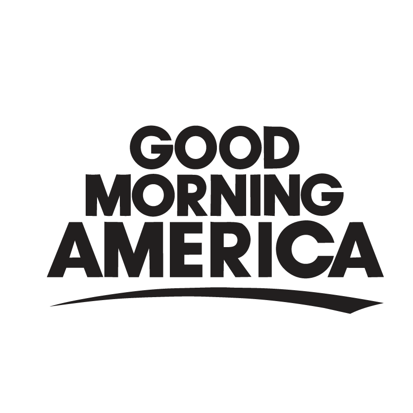 Black background with gray text that reads 'Good Morning America'.