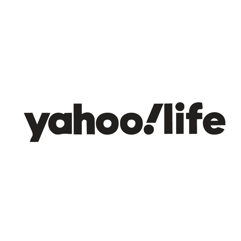 Yahoo Life logo with a woman holding a microphone and a tweet above her.