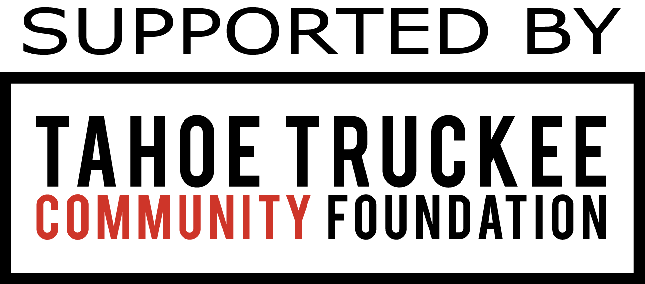 Logo for Tahoe Truckee Community Foundation with the text 'Building a Better, Safer Community' and 'Together We Thrive' in black and red.