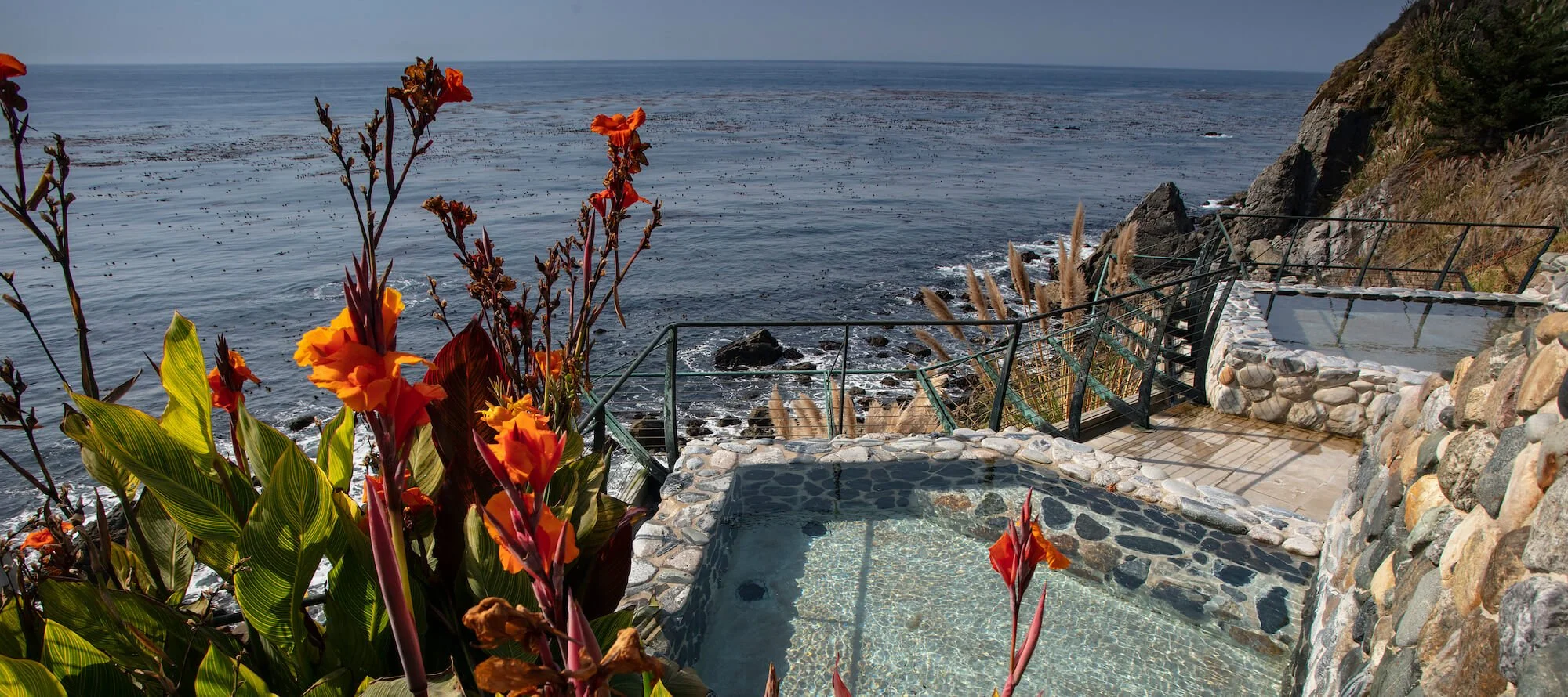 The baths at Esalen above the Pacific