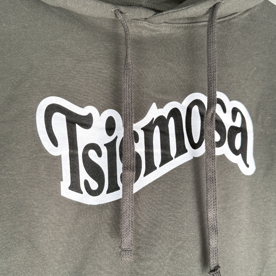 Tsismosa Dark Grey Hoodie closeup.png