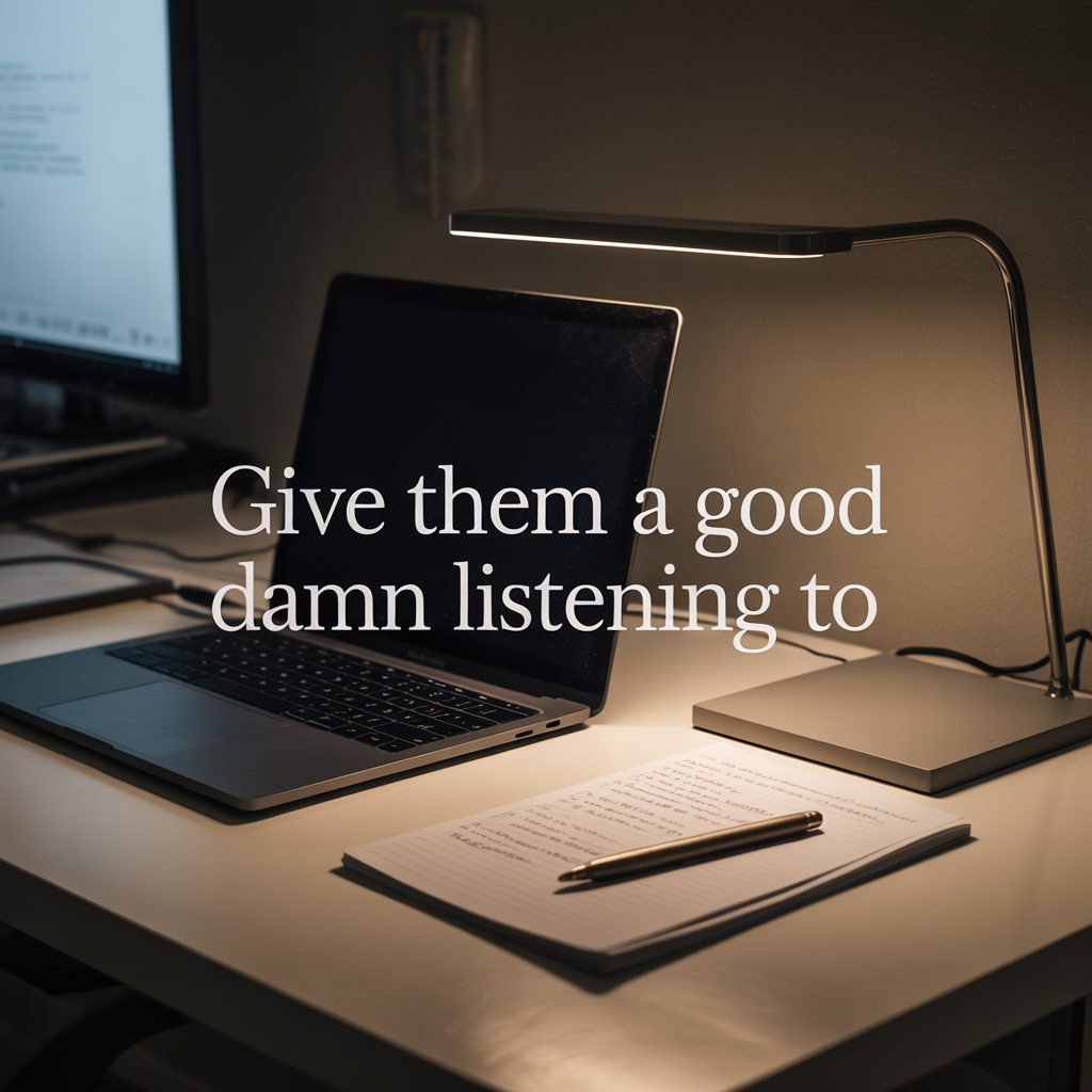 Give Them a Good God Damn Listening To