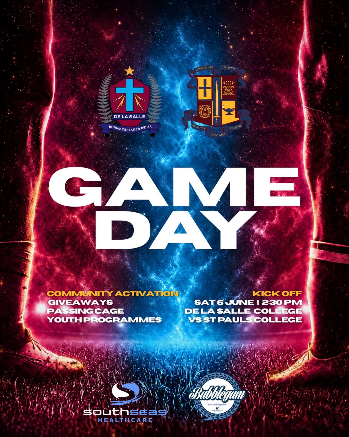 🏉 Rallying the Village at De La Salle vs St Paul&rsquo;s This Weekend! 🏉

We will be on the sidelines connecting with young people, families, and the wider community to promote health, wellbeing, and spread positive vibes 🥳

Come and see the team,