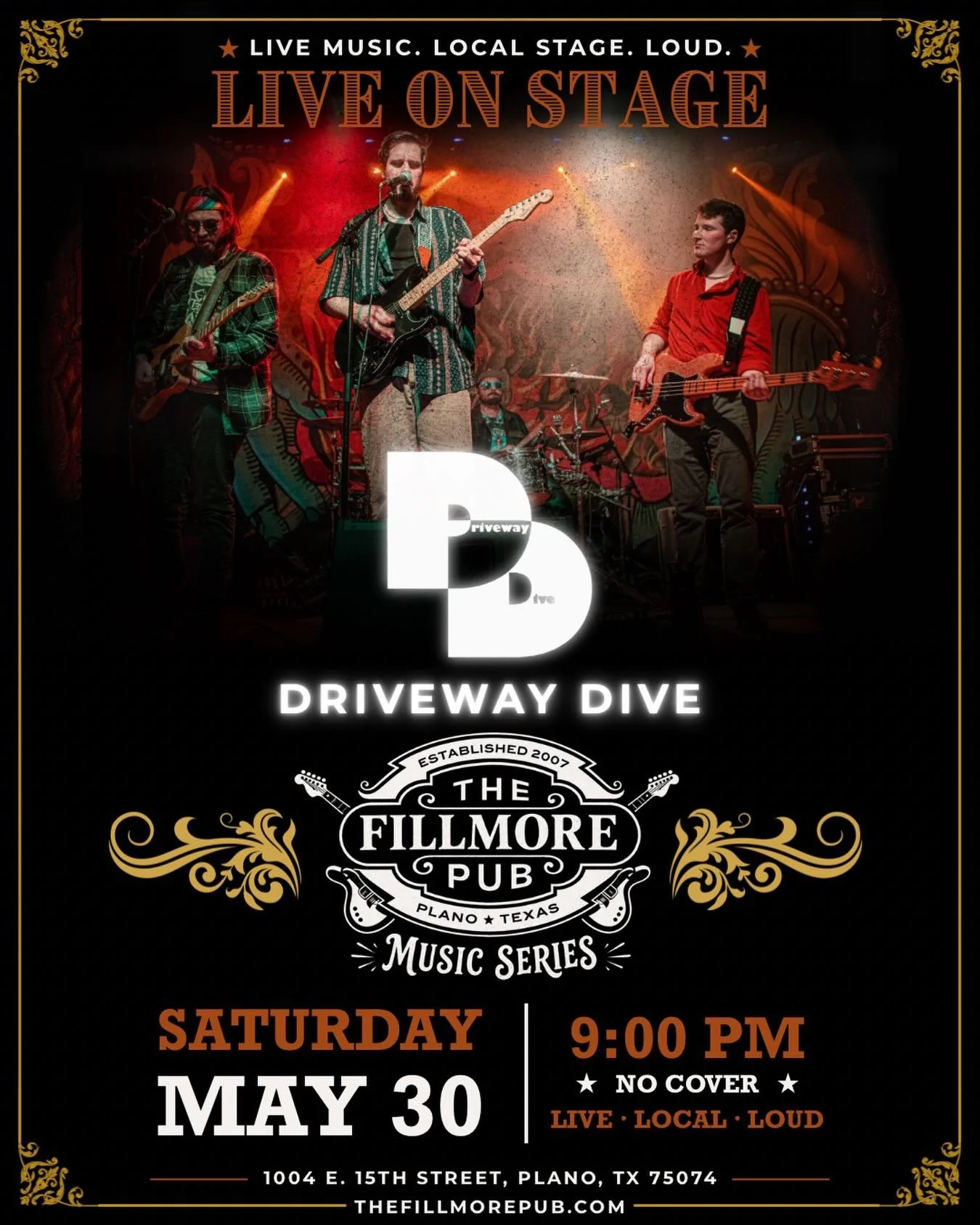 Did you know we started this band and did all of our practices from a garage within walking distance of The Fillmore Pub? 

The people of Downtown Plano are our neighbors, friends, and family, and we&rsquo;re psyched as hell to rock the roof off of o