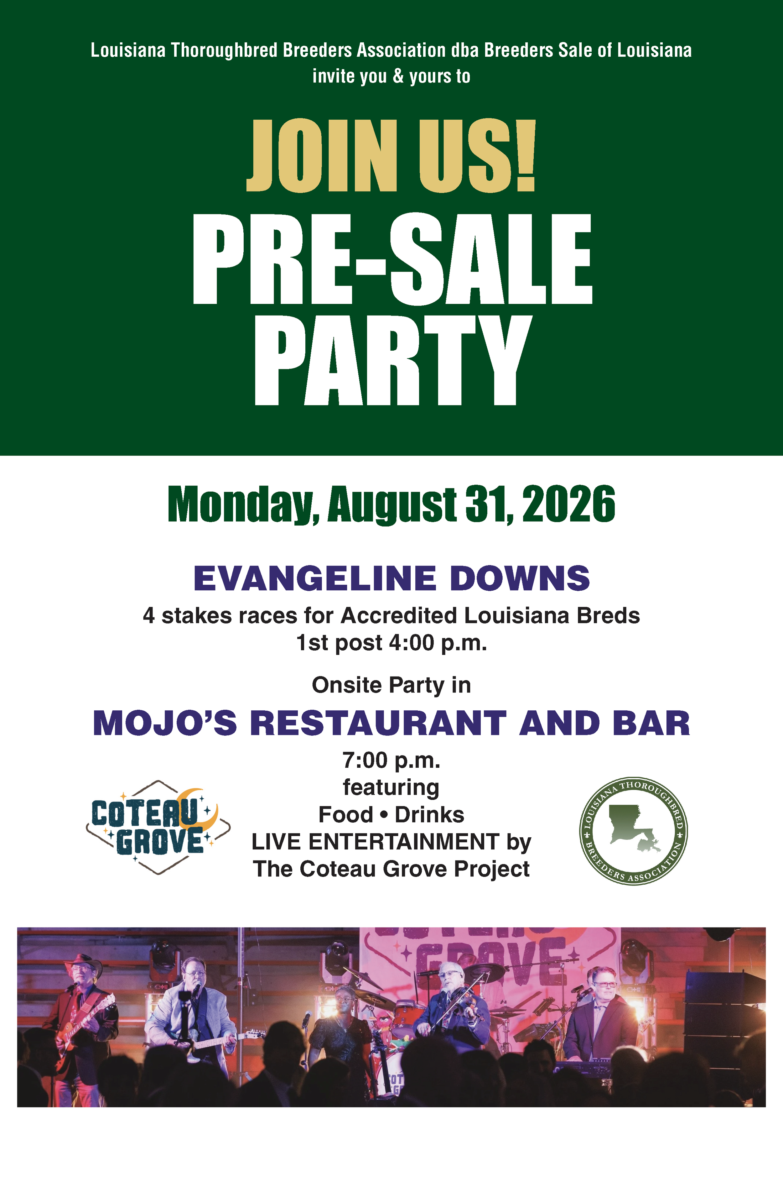 Breeders Sales of Louisiana Party