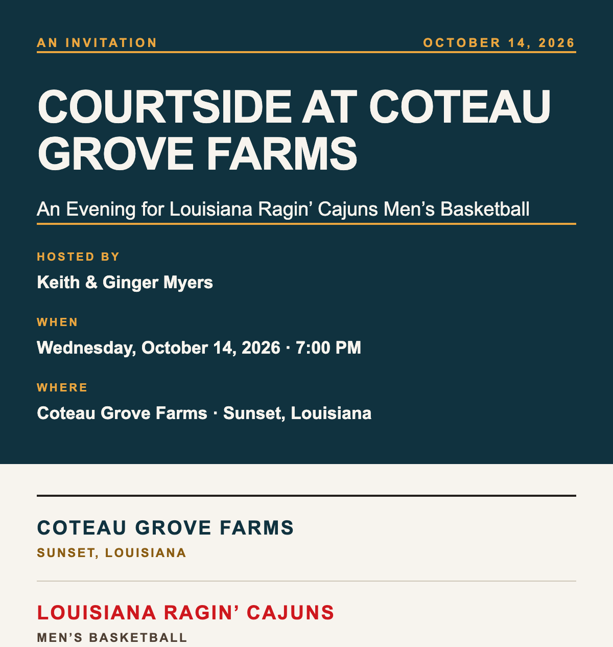 Courtside at Coteau Grove Farms