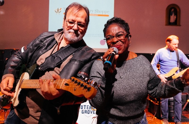 Chris Foreman, Sharona Thomas and Keith Myers from the Coteau Grove Band.