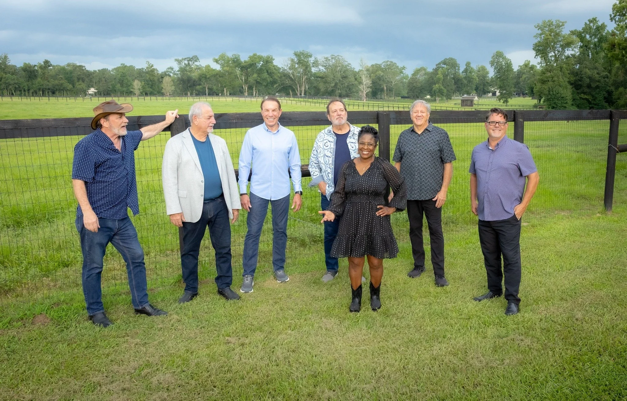 The Coteau Grove Band is pictured here at their namesake, Coteau Grove Farms.