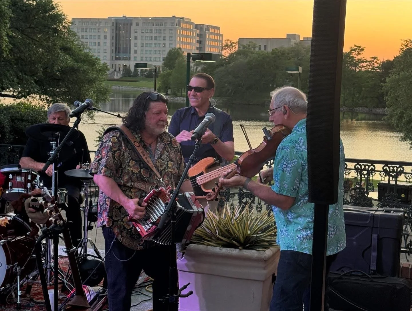 The Coteau Grove Farms performing in Baton Rouge, Louisiana.