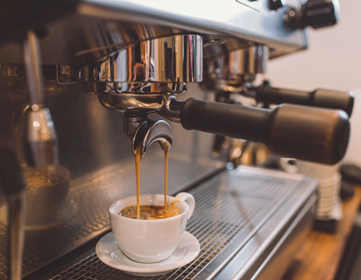 Pulling or extracting an espresso shot